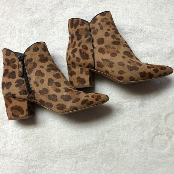 Cole Haan Elyse Ankle Zip Up Bootie, Leopard Calf Hair Size 6 - Picture 4 of 12